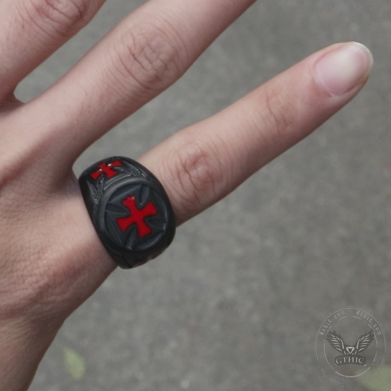 Crusader Iron Cross Stainless Steel Ring