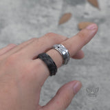 Simple Snake Entwine Stainless Steel Spinner Ring