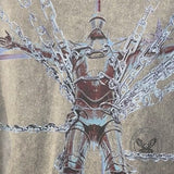 Vintage Knight in Chains Cross Print Loose T-shirt
