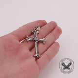 Vintage All-Seeing Eye Cross Stainless Steel Pendant