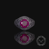 Celtic Knot Viking Rune Zircon Sterling Silver Ring