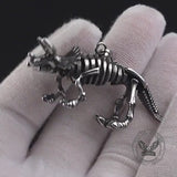 Vintage Ferocious Dinosaur Stainless Steel Pendant