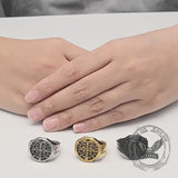 Vintage St. Benedict's Medal Stainless Steel Ring