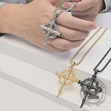 Vintage Thorn Wreath Stainless Steel Cross Pendant