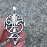 Fleur-De-Lis Sterling Silver Christian Pendant