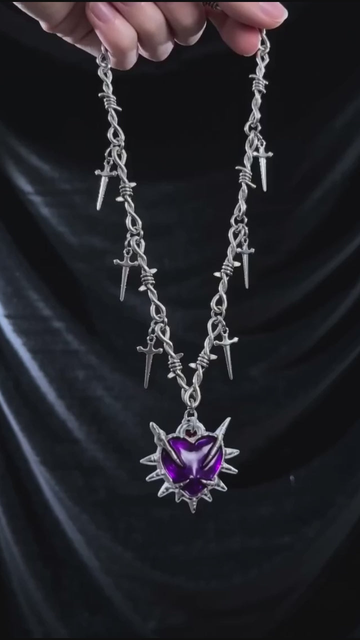 Y2K Love Sword Thorn Gothic Alloy Pendant