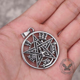 Vintage Solomon Pentagram Stainless Steel Pendant