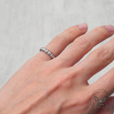 Simple Floral Stainless Steel Band Ring