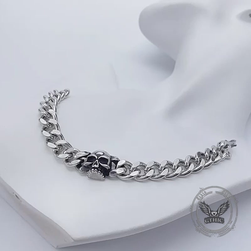 Wijsheid roestvrijstalen schedelarmband