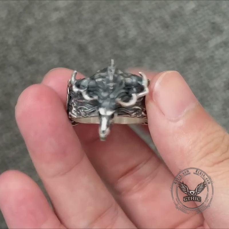 1936 Hobo Nickels Liberty Sterling zilveren Skull Ring