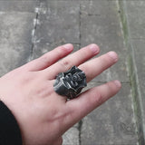 Gotische The Death Skull roestvrijstalen ring