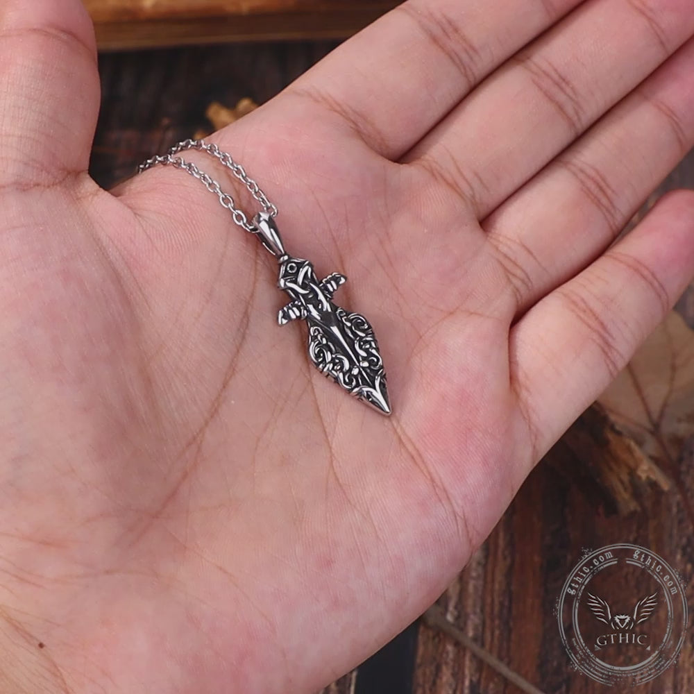 Viking Gungnir Stainless Steel Pendant