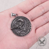 Vintage Viking Raven Stainless Steel Nordic Pendant