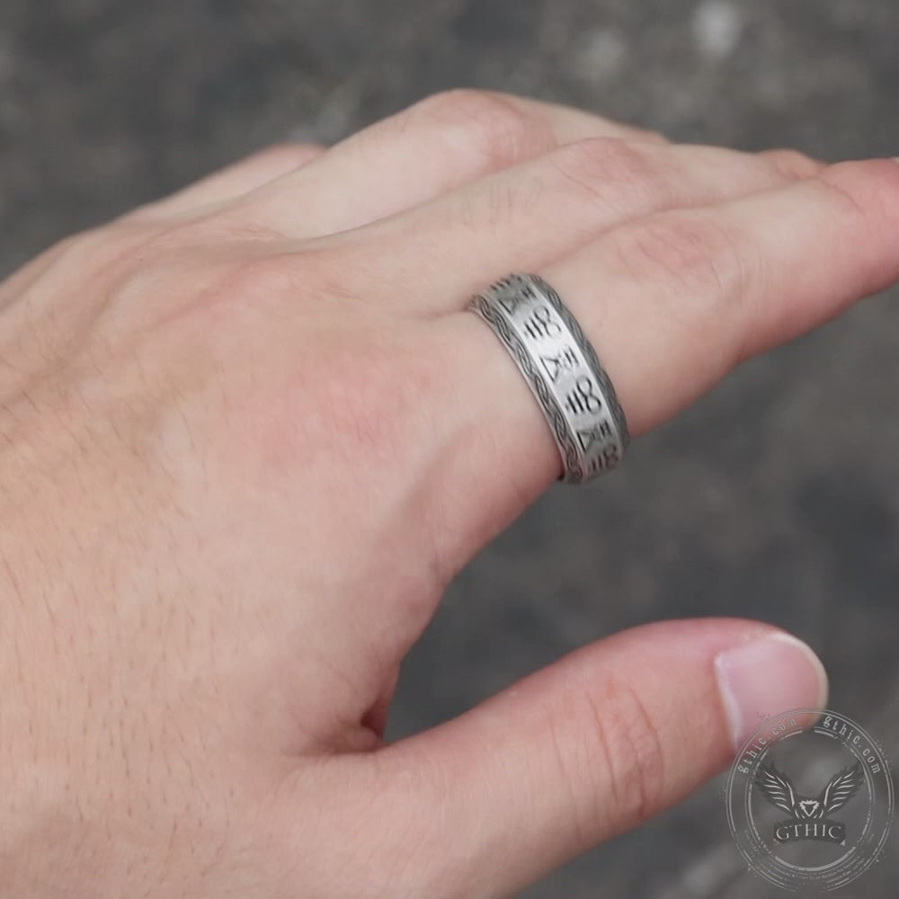 Leviathan Cross Lucifer Sigil Stainless Steel Ring