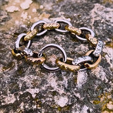 Seven Realms Seal Rune Letter Stainless Steel Viking Bracelet