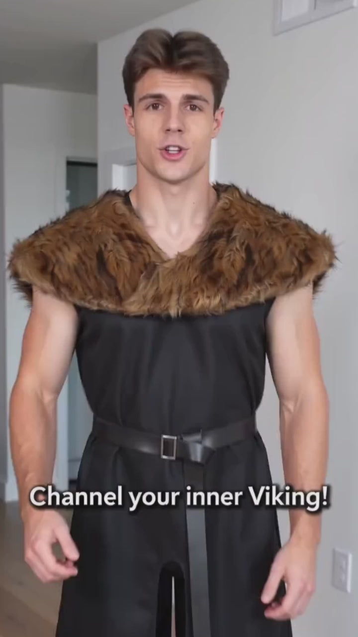Revival Of Medieval Viking Warrior Robe Costume Set