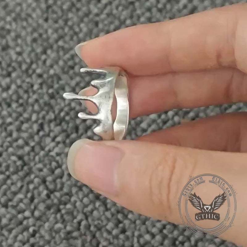 Simple Water Drop Shape Sterling Silver Ring