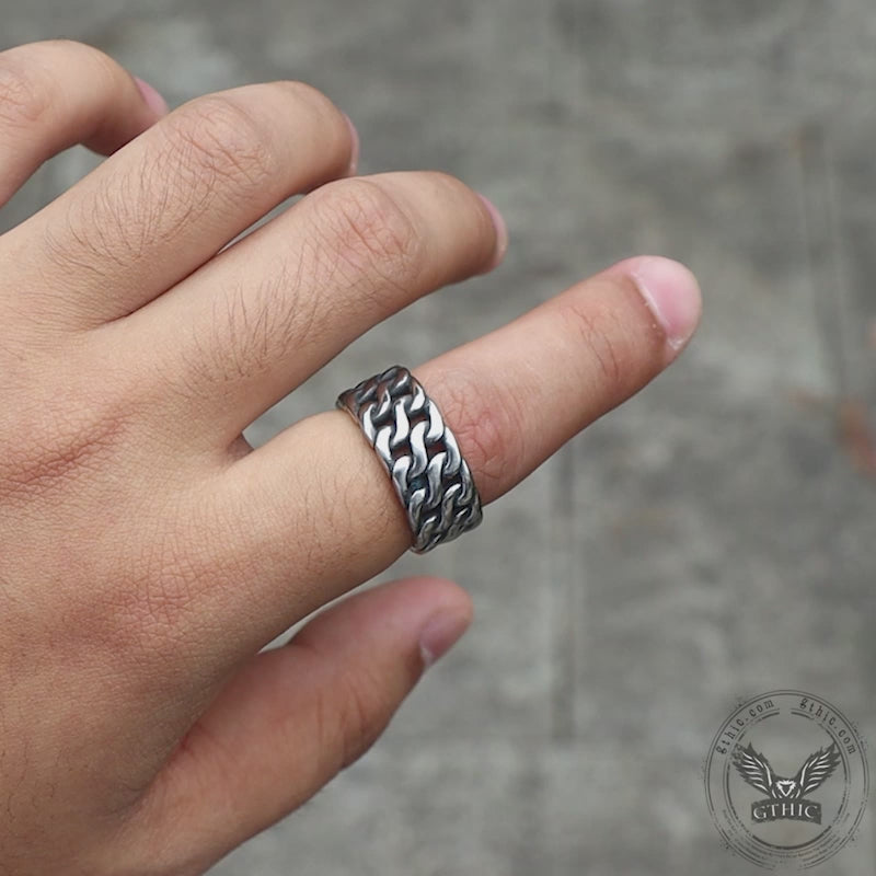 Minimalist Chain Style Stainless Steel Ring