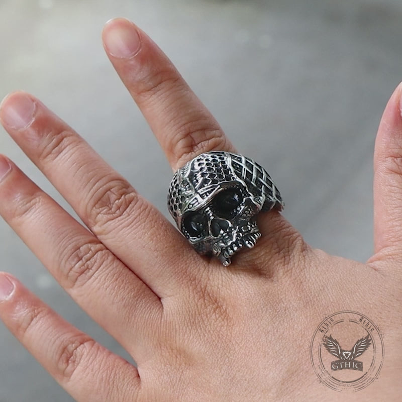 Punk Calvarium Skull Stainless Steel Ring