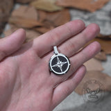 Simple Compass Design Stainless Steel Pendant