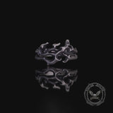 Gothic Flame Sterling Silver Hollow Ring