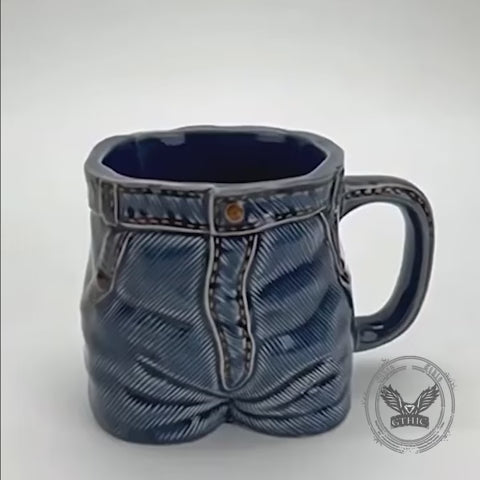 Creative Retro Denim Jeans-Style Ceramic Mug
