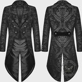 Punk Goth Halloween Brocade Tuxedo Costume