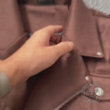 American Lapel Irregular Versatile Zipper Coat