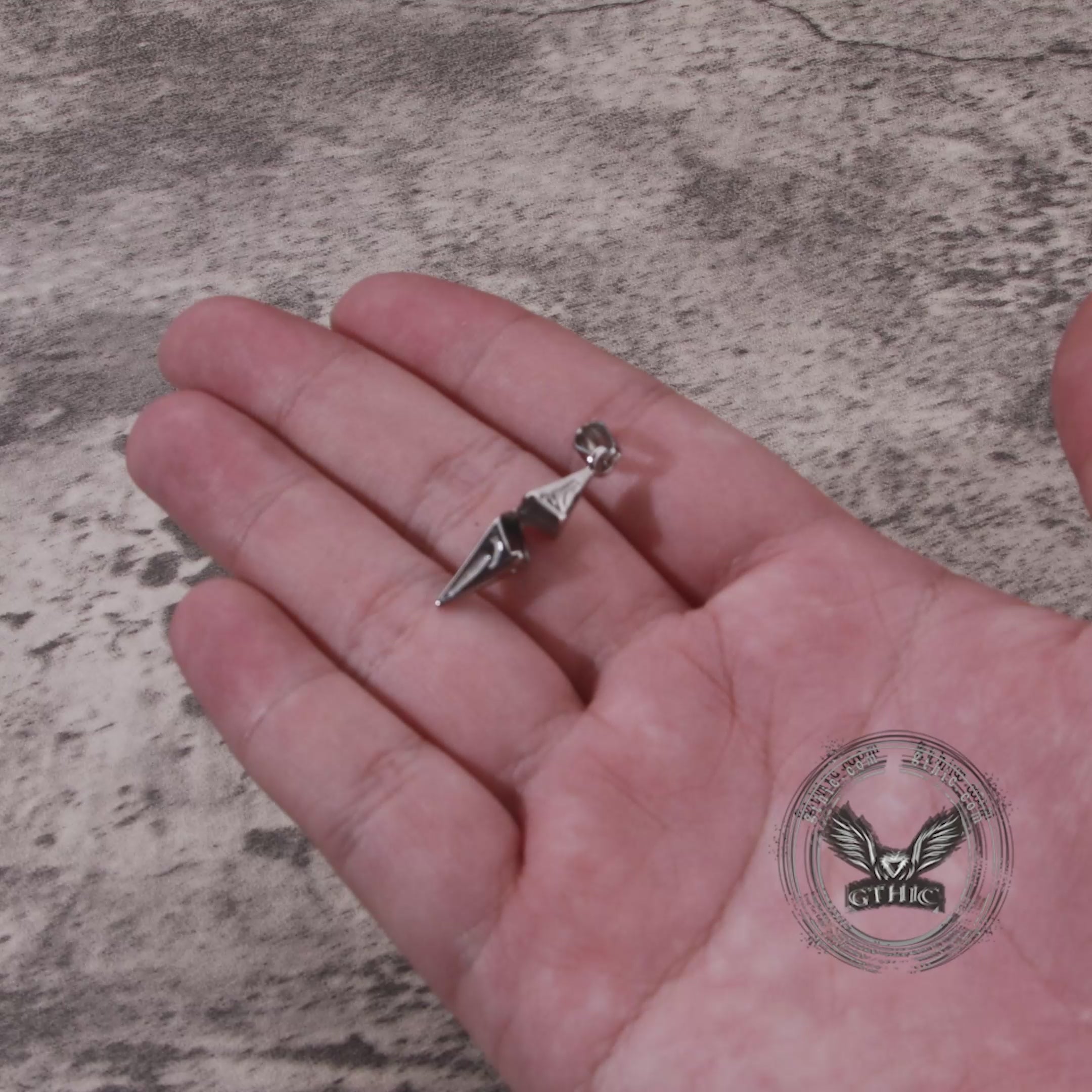 Hip Hop Zircon Inlaid Rhombus Stainless Steel Pendant