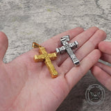Vintage All-Seeing Eye Stainless Steel Cross Pendant