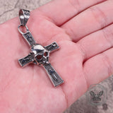 Hip Hop Skull Cross Stainless Steel Pendant