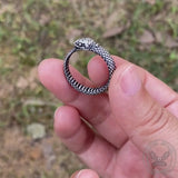 Ouroboros Snake Sterling Silver Ring