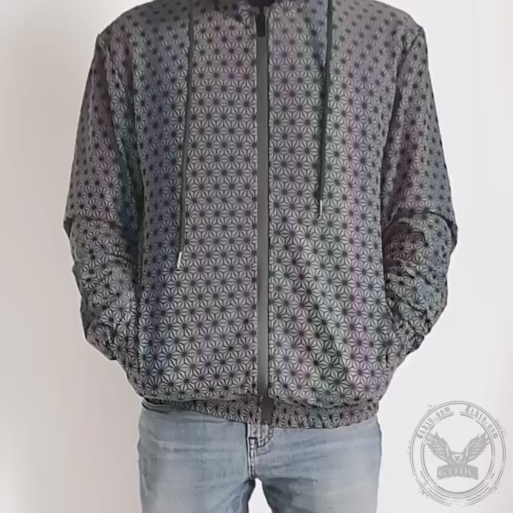 Geometric Pattern Colorful Reflective Jacket