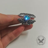 Vintage Double Butterfly Gem Sterling Silver Ring