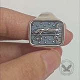 The Hermit Tarot Card Sterling Silver Ring