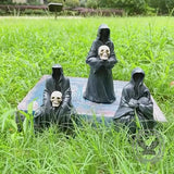 Gothic Faceless Grim Reaper Skull Statue Resin Figurines
