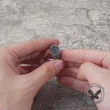 Vintage Textured Tree Stump Stainless Steel Ring