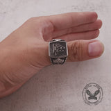 Retro Valknut Odin Triangle Stainless Steel Viking Ring