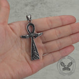 Vintage Cross Pyramid Horus Eye Stainless Steel Pendant