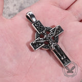 Viking Celtic Cross Copper Crucifixion Pendant