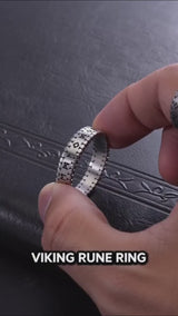 Viking Nordic Runes Stainless Steel Band Ring