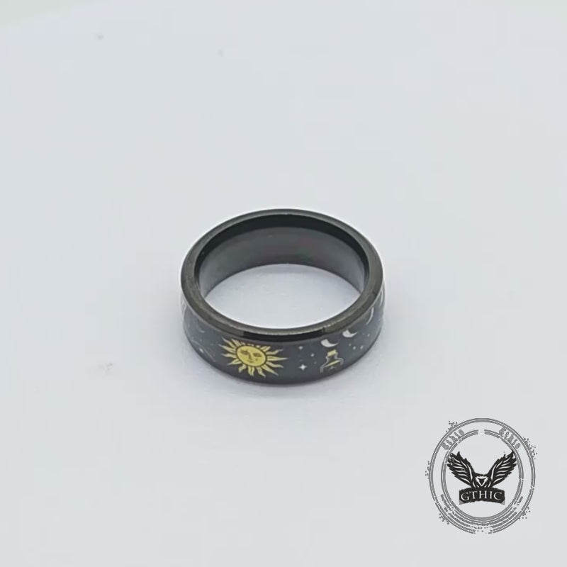 Anillo animal de acero inoxidable con calavera de polilla