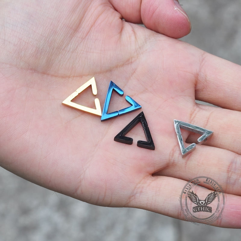 Geometric Triangle Stainless Steel Ear Cuffs