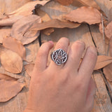 Pentagram Moon Celtic Knot Stainless Steel Ring