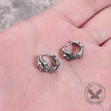 Punk Street Scorpion Stainless Steel Skull Hoop Earrings