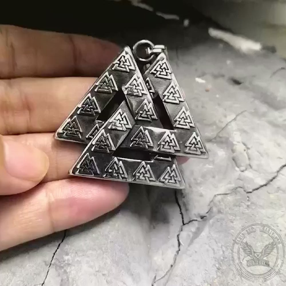 Pendentif Viking en acier inoxydable Valknut