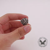 Vintage Double Axe Celtic Knot Stainless Steel Viking Ring