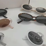 Fashionable Oval Frame Cat-Eye PC Sunglasses