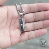 Retro Cremation Urn Stainless Steel Pendant