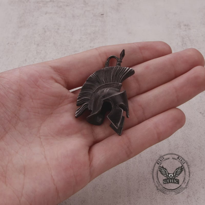 Spartan Warrior Helmet Stainless Steel Retro Pendant